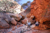 Watching peregrines on the Kotka Gorge trail, Gum Grove nr Mt Augustus